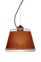 Besa Lighting 1KX-PIC9TN-LED-BR - Besa Pica 9 Pendant 1Kx Tan Sand Bronze 1x9W LED