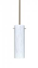 Besa Lighting 1TT-493019-HAL-SN - Besa Stem Copa Pendant Satin Nickel Carrera 1x40W Halogen