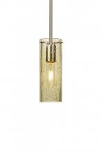 Besa Lighting 1TT-JUNI10GD-SN - Besa, Juni 10 Stem Pendant, Gold Bubble, Satin Nickel, 1x60W Medium Base