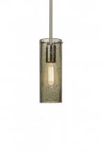 Besa Lighting 1TT-JUNI10LT-EDIL-SN - Besa, Juni 10 Stem Pendant, Latte Bubble, Satin Nickel, 1x4W LED Filament