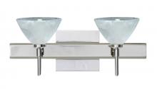 Besa Lighting 2SW-174352-LED-CR-SQ - Besa Wall With SQ Canopy Domi Chrome Marble 2x5W LED