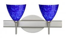 Besa Lighting 2SW-177986-LED-SN - Besa Wall Mia Satin Nickel Blue Cloud 2x5W LED