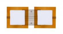 Besa Lighting 2WS-7735TG-LED-SN - Besa Wall Alex Satin Nickel Opal/Armagnac 2x5W LED