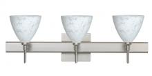 Besa Lighting 3SW-177919-LED-SN-SQ - Besa Wall With SQ Canopy Mia Satin Nickel Carrera 3x5W LED