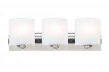 Besa Lighting 3WZ-CELTICCL-CR - Besa, Celtic Vanity, Opal Glossy/Clear, Chrome Finish, 3x60W Medium Base