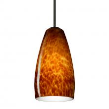 Besa Lighting B-150918-BK - Besa Chrissy Pendant For Multiport Canopy Black Amber Cloud 1x50W MAX E12 Base