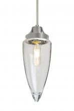 Besa Lighting J-SULUCL-EDIL-SN - Besa, Sulu Cord Pendant For Multiport Canopy, Clear Bubble, Satin Nickel Finish, 1x4W