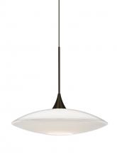 Besa Lighting RXP-629406-BR - Besa Pendant Spazio Bronze Opal Glossy 1x50W Halogen