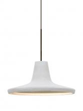 Besa Lighting RXP-MODUSWH-LED-BR - Besa Modus Cord Pendant, White, Bronze Finish, 1x9W LED