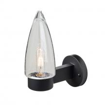 Besa Lighting SULUCL-WALL-BK - Sulu Outdoor Sconce, Clear Bubble, Black Finish, 1x60W Medium Base