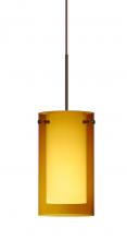 Besa Lighting X-G44007-BR - Besa Pendant For Multiport Canopy Pahu 4 Bronze Transparent Armagnac/Opal 1x35W Halog