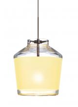 Besa Lighting X-PIC6CR-LED-BR - Besa Pendant For Multiport Canopy Pica 6 Bronze Creme Sand 1x5W LED