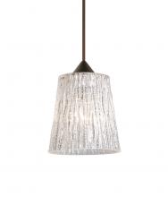 Besa Lighting XP-5125GL-LED-BR - Besa Pendant Nico 4 Bronze Stone Glitter 1x5W LED