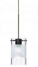 Besa Lighting XP-6524EC-LED-BR - Besa Pendant Scope Bronze Clear/Frost 1x5W LED