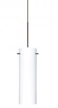 Besa Lighting 1XT-493007-LED-BR - Besa Copa Pendant, Opal Matte, Bronze, 1x5W LED