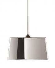 Besa Lighting 1XP-6773MR-BR - Besa Groove Pendant Mirror-Frost Bronze 1x50W Halogen