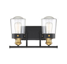 Savoy House 8-2069-2-51 - Macauley 2-Light Bathroom Vanity Light in Vintage Black with Warm Brass