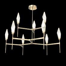 Hammerton CHB0050-54-HB-CA-001-L3 - Rock Crystal Round Belvedere Chandelier-54-Heritage Brass