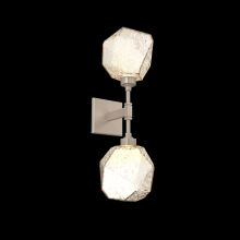 Hammerton IDB0039-02-BS-A-L1 - Gem Double Sconce-Metallic Beige Silver-Blown Glass Gem