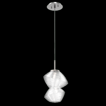 Hammerton LAB0089-01-SN-C-C01-L3 - Mesa Pendant-Satin Nickel-Clear Blown Glass