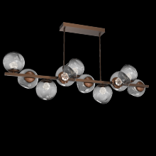 Hammerton PLB0086-T0-BB-ZS-001-L1 - Luna 10pc Twisted Branch-Burnished Bronze-Zircon Inner - Smoke Outer-Threaded Rod Suspension-LED