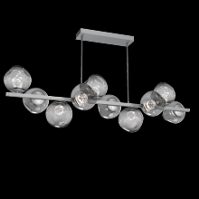 Hammerton PLB0086-T0-CS-FS-001-L1 - Luna 10pc Twisted Branch-Classic Silver-Floret Inner - Smoke Outer-Threaded Rod Suspension-LED 2700K