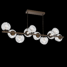 Hammerton PLB0086-T0-FB-GC-001-L3 - Luna 10pc Twisted Branch-Flat Bronze-Geo Inner - Clear Outer-Threaded Rod Suspension-LED 3000K