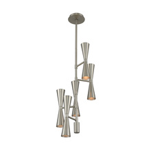 Kalco 310472SN - Milo 10 Light Foyer Chandelier