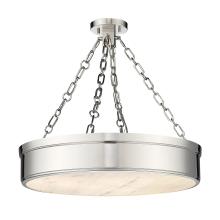 ECOM Only 1944SF22-PN-LED - 3 Light Semi Flush Mount