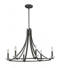 ECOM Only 2010-6C-BRZ - 6 Light Chandelier