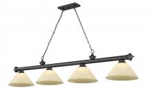 ECOM Only 2306-4BRZ-AGM14 - 4 Light Billiard