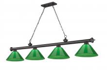 ECOM Only 2306-4BRZ-PGR - 4 Light Billiard