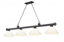 ECOM Only 2306-4BRZ-PWH - 4 Light Billiard