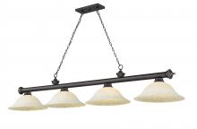 ECOM Only 2306-4BRZ-WM16 - 4 Light Billiard