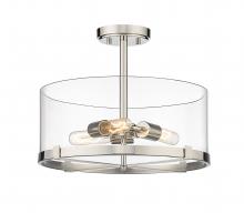 ECOM Only 3032SF-PN - 3 Light Semi Flush Mount