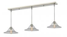 ECOM Only 428MP14-3BN - 3 Light Linear Chandelier