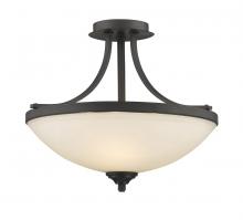 ECOM Only 435SF-BRZ - 3 Light Semi Flush Mount