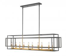 ECOM Only 454-54L-BRZ-OBR - 10 Light Linear Chandelier