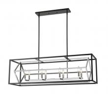 ECOM Only 457-8L-CH-MB - 8 Light Linear Chandelier