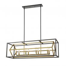 ECOM Only 457-8L-OBR-BRZ - 8 Light Linear Chandelier