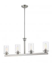 ECOM Only 462-4L-BN - 4 Light Linear Chandelier