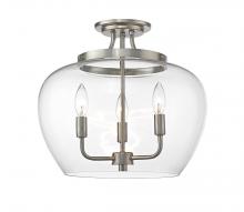 ECOM Only 473SF-BN - 3 Light Semi Flush Mount