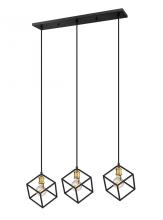 ECOM Only 478-3L-BRZ-OBR - 3 Light Linear Chandelier