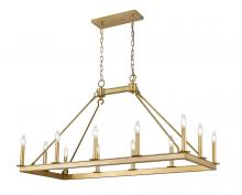 ECOM Only 482-12L-OBR - 12 Light Linear Chandelier