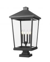 ECOM Only 568PHXXLS-SQPM-BK - 4 Light Outdoor Pier Mounted Fixture