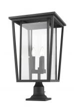 ECOM Only 571PHXLR-533PM-BK - 3 Light Outdoor Pier Mounted Fixture