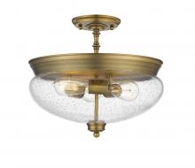 ECOM Only 722SF-HBR - 3 Light Semi Flush Mount