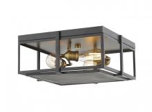 ECOM Only 724F15-BRZ+HBR - 3 Light Flush Mount