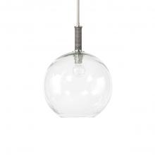 Palecek 2125-79 - Bronson Glass Pendant Large Globe Pewter