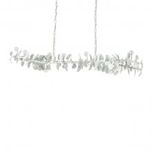 Palecek 2350-79 - Eucalyptus Leaf Brass Chandelier White